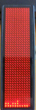 Tetris gameplay animation on LED badge